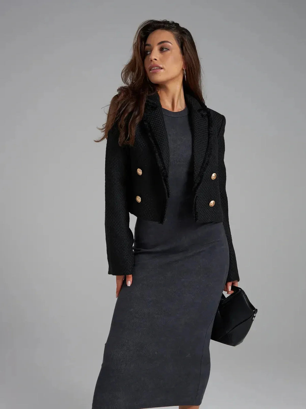 Graphite Muse Midi Dress