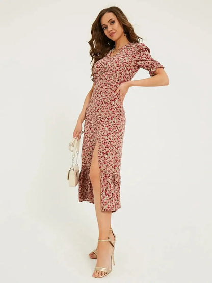 Roselle charm midi dress