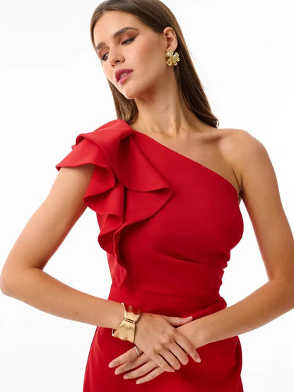 Midi Dress Siren Ruffle