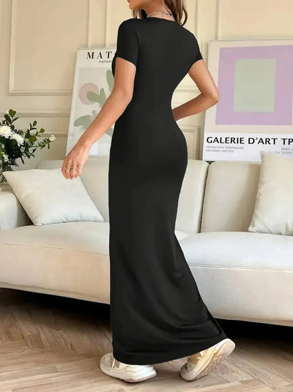Sculpted Grace Maxi Dress