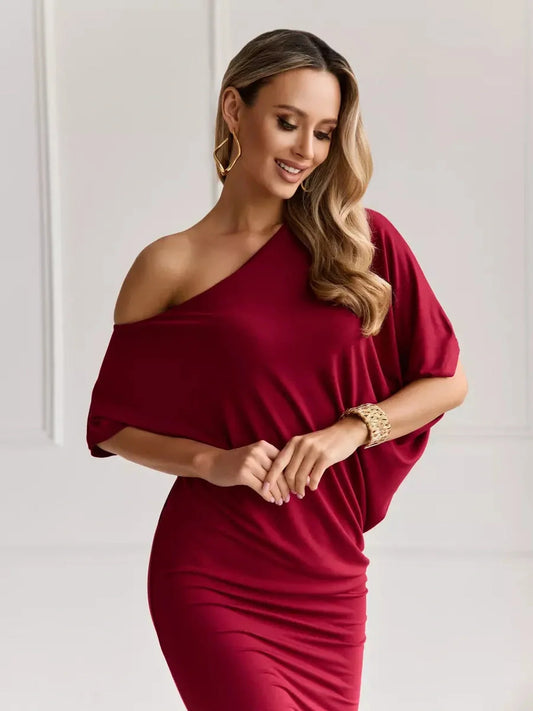 Crimson Ease Midi Dress
