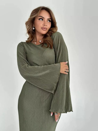 Sculpted Grace Midi Dress