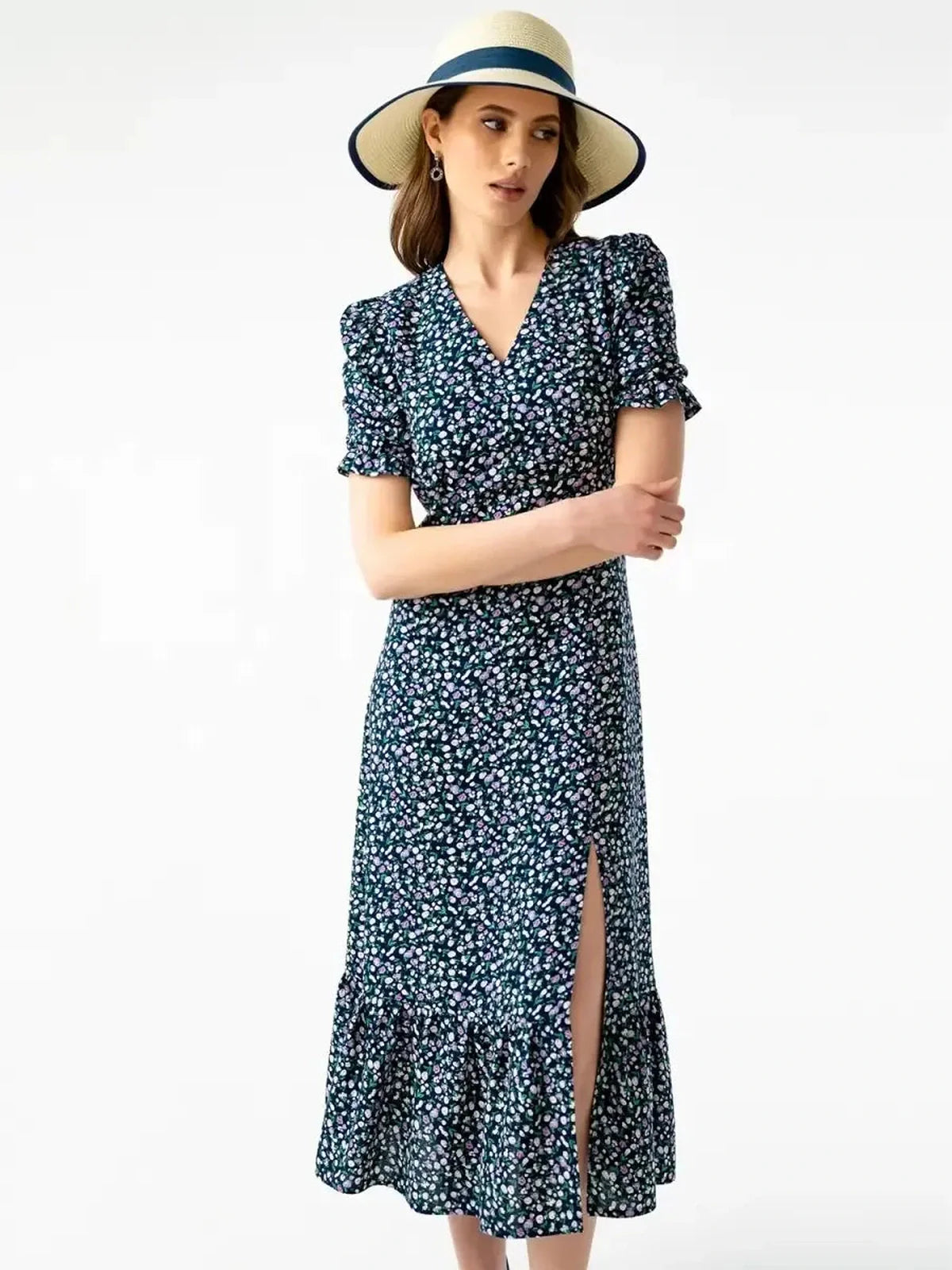 Garden bloom midi dress