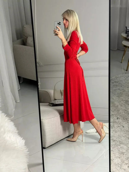 Flare Poise Midi Dress