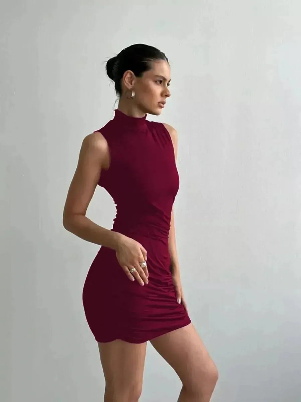 Crimson Muse Mini Dress