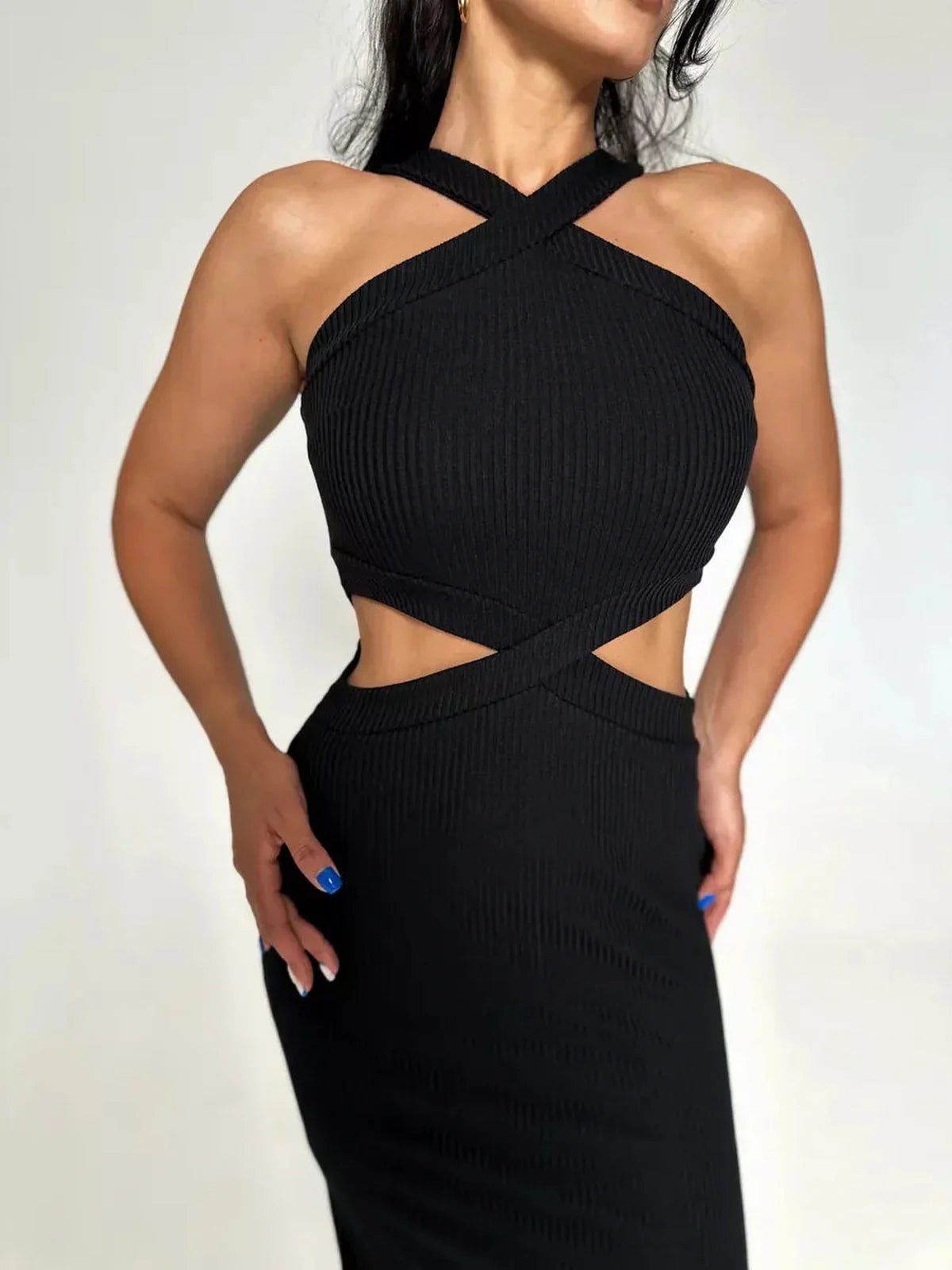 Midnight Allure Midi Dress