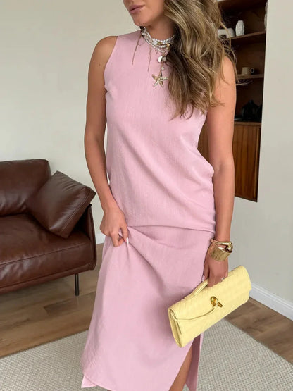 Rose Solstice Midi Dress