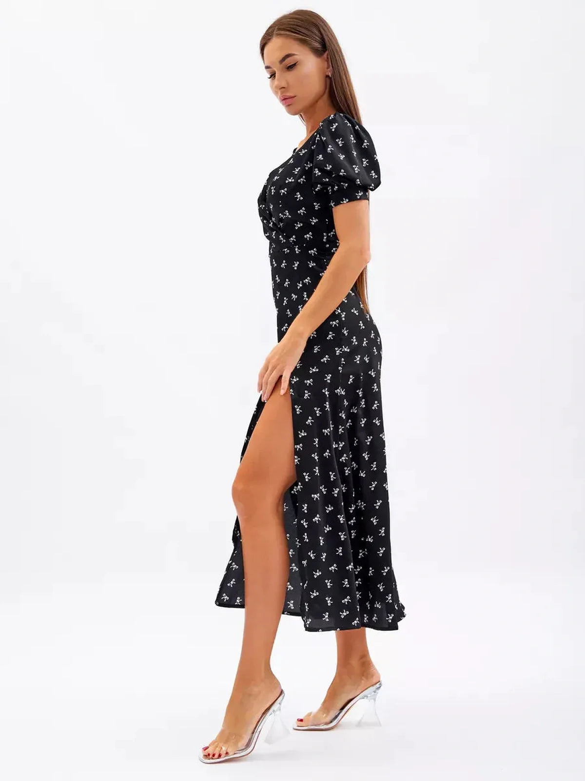 Twilight Bloom Midi Dress