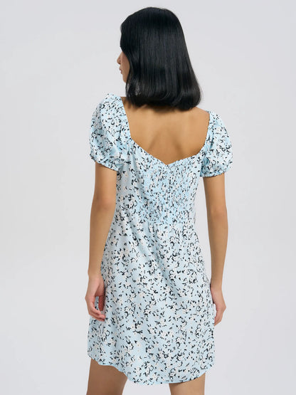 Sky Petal Mini Dress