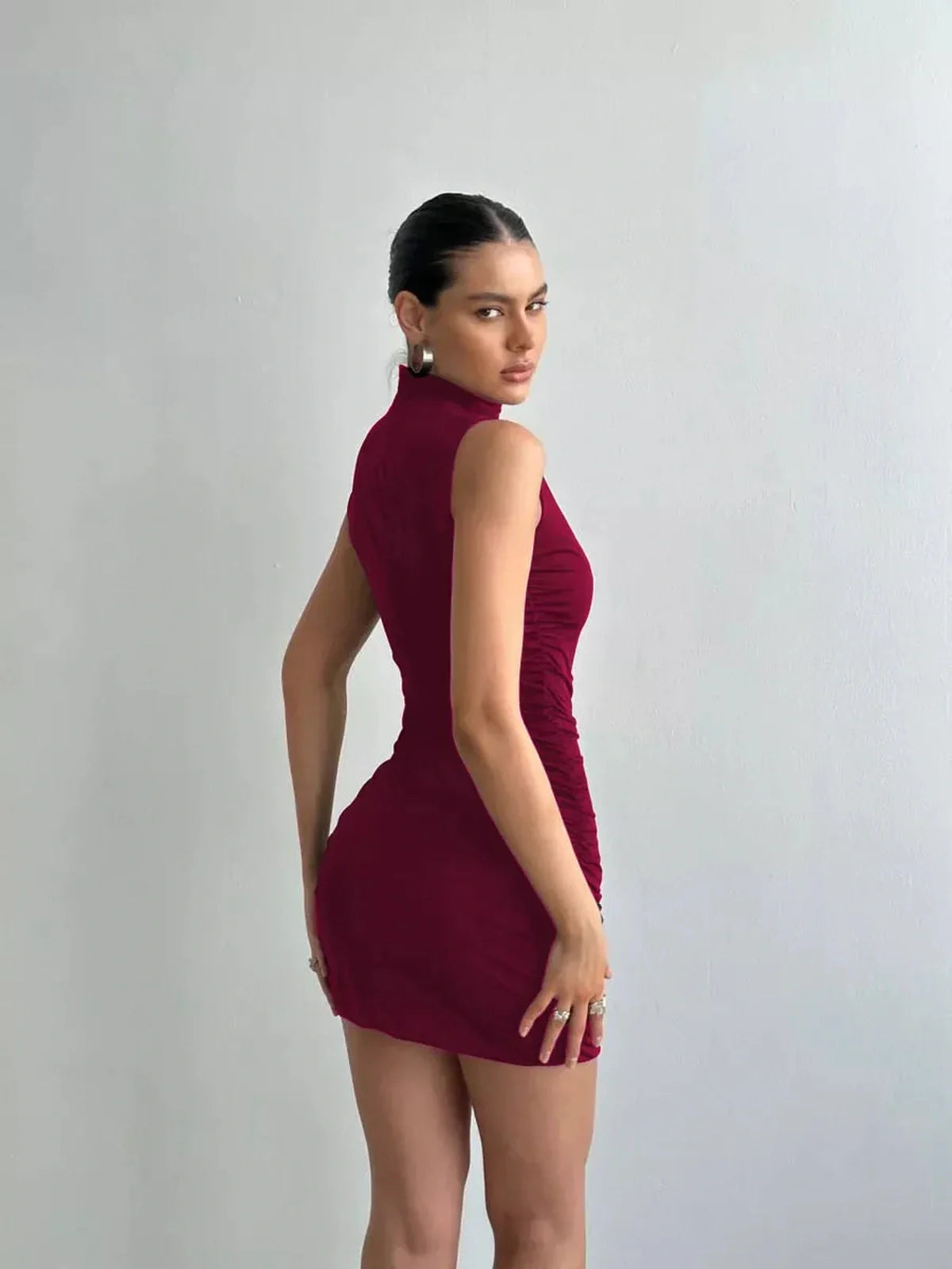 Crimson Muse Mini Dress