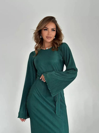 Verdant Grace Midi Dress
