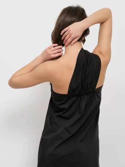 Noir Fold Maxi Dress