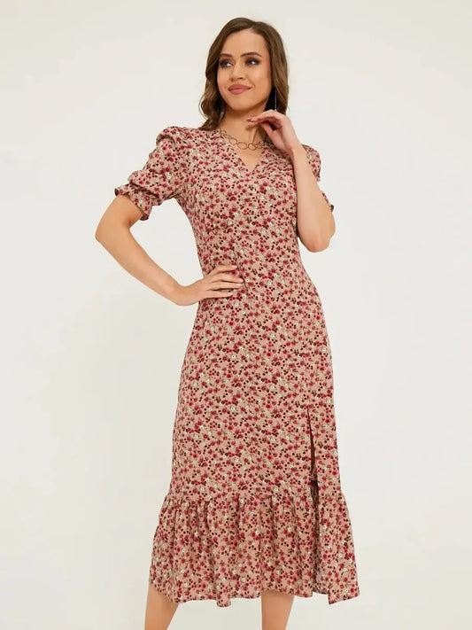 Roselle charm midi dress