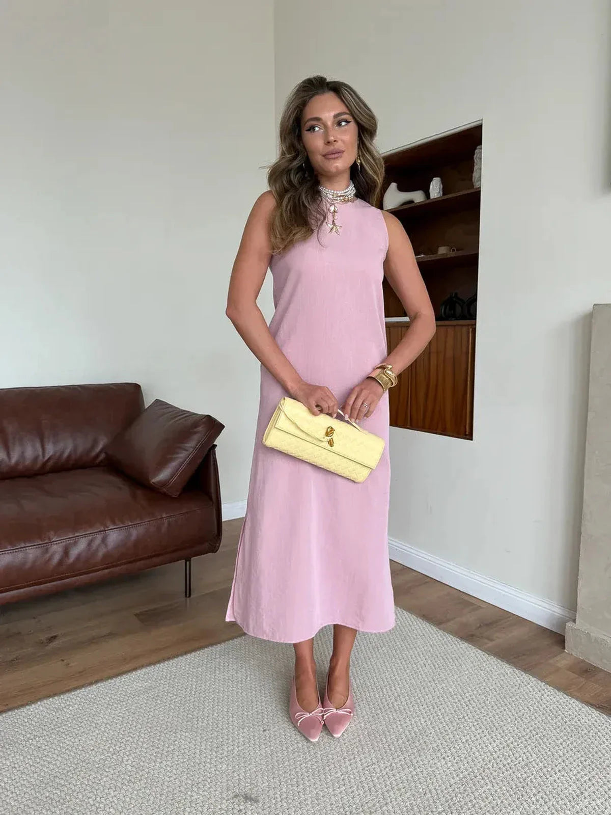 Rose Solstice Midi Dress