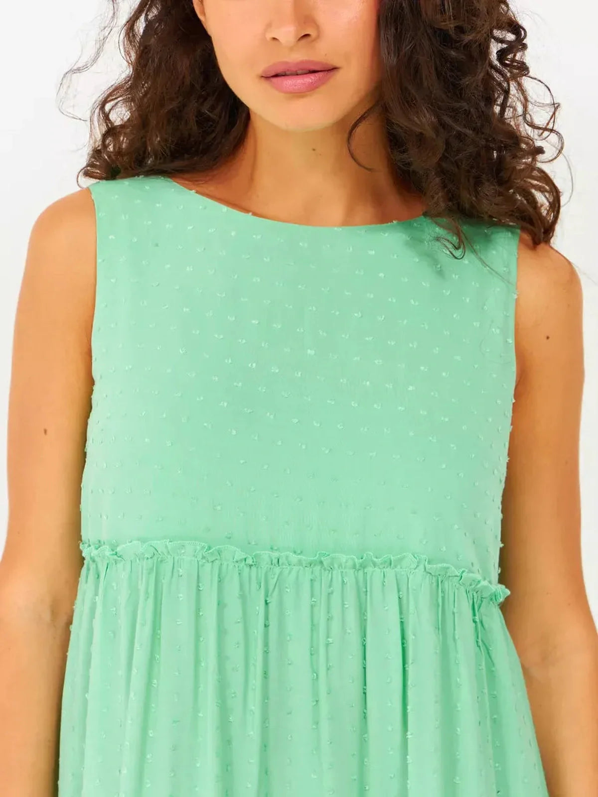 Mint Cascade Midi Dress