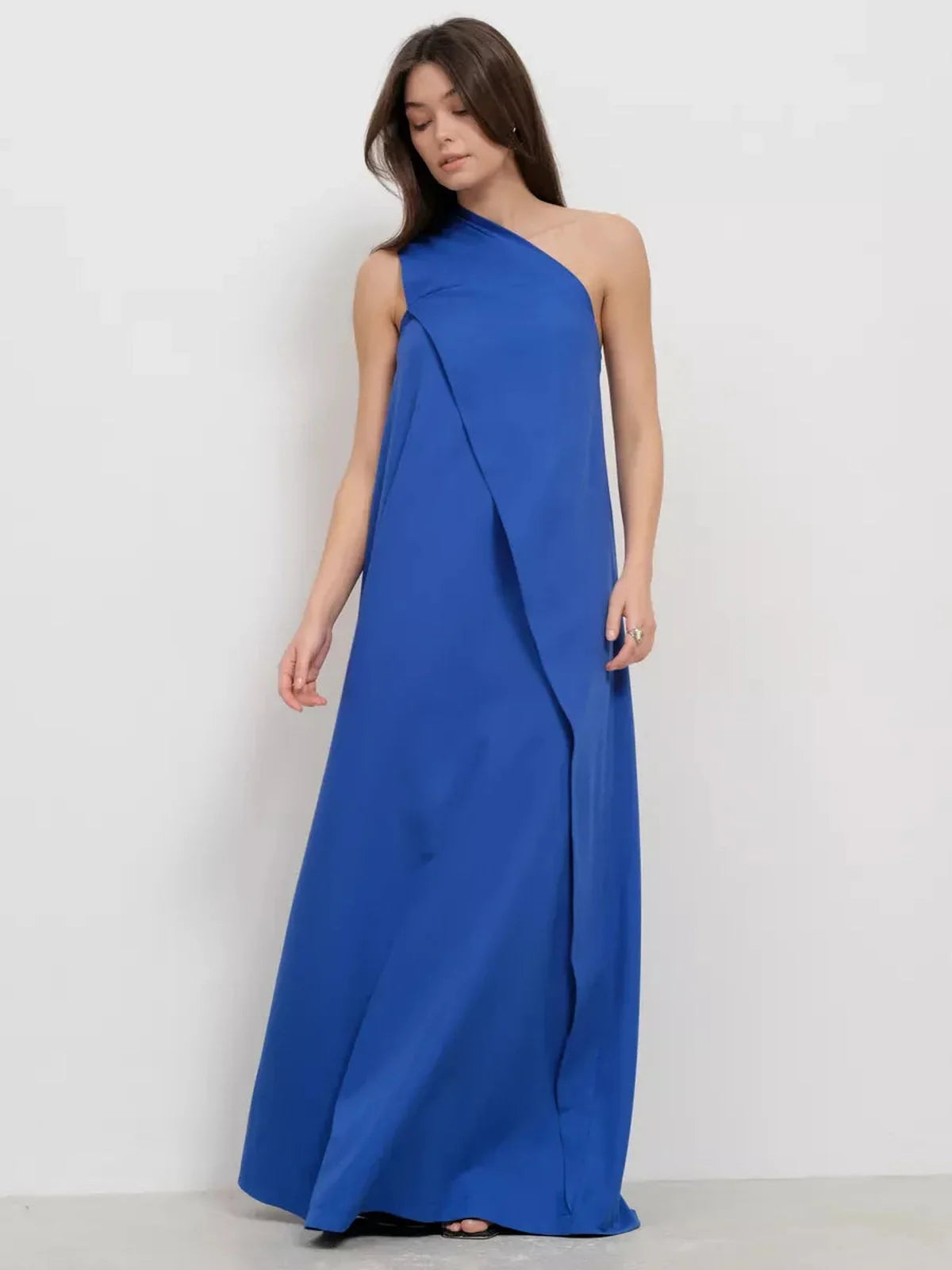 Cerulean Drape Maxi Dress