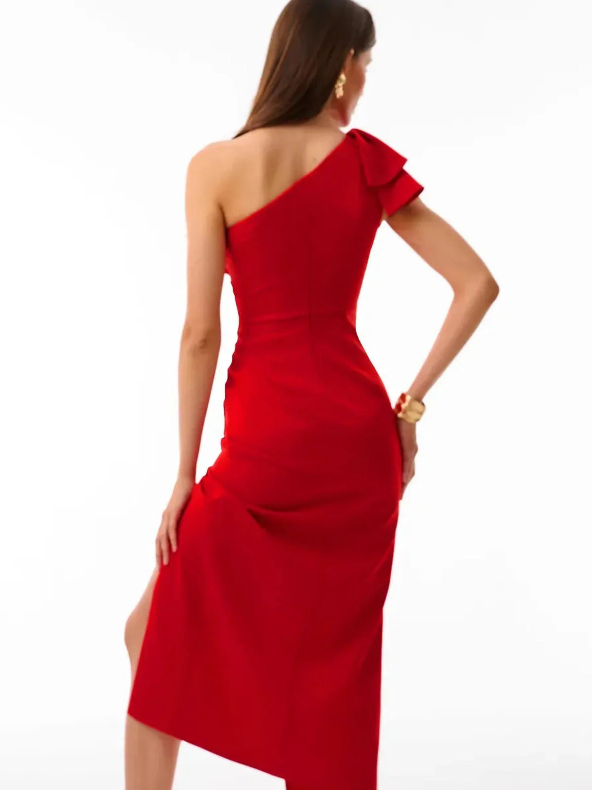 Midi Dress Siren Ruffle