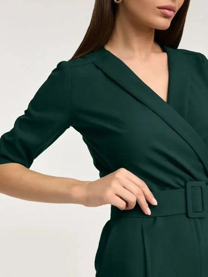 Emerald Wrap Jumpsuit
