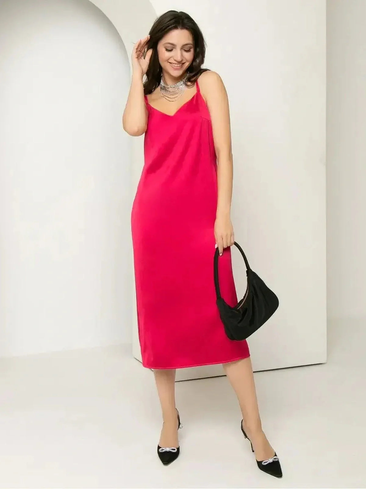 Velvet Rose Midi Dress