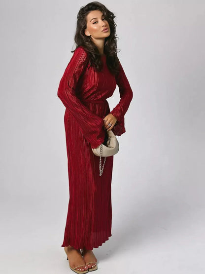 Velvet Flame Maxi Dress