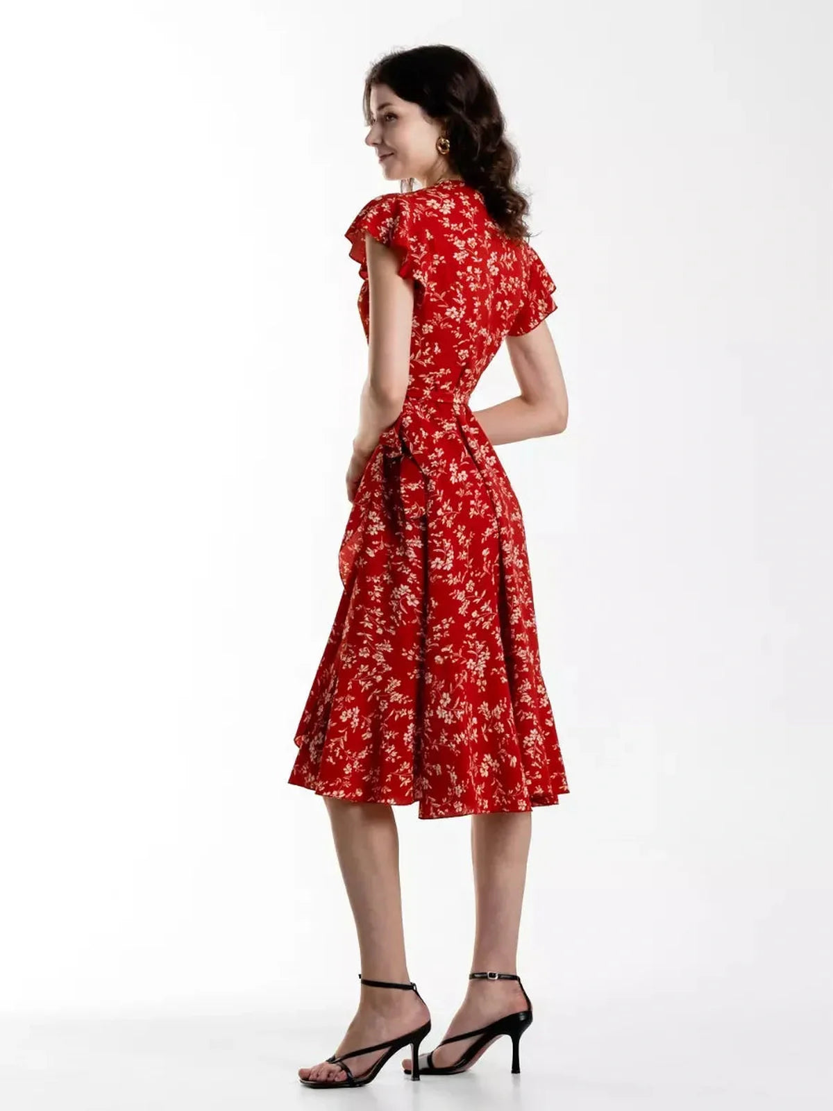 Midnight Bloom Midi Dress