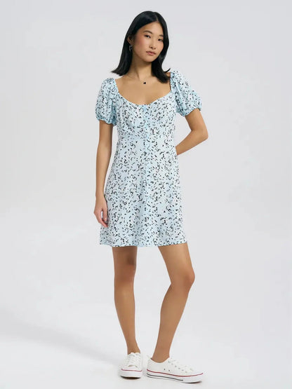 Sky Petal Mini Dress