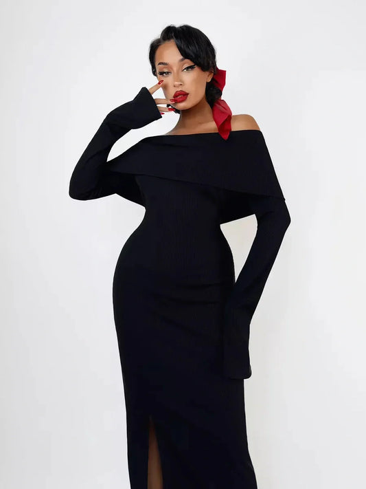 Velour Charm Midi Dress