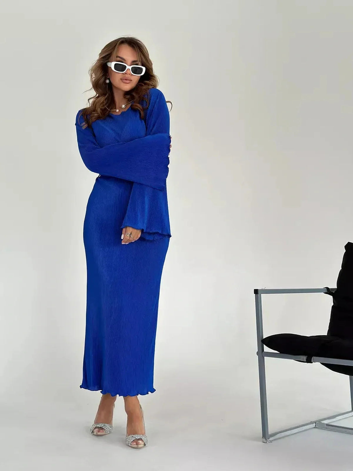 Midi Dress Azure Flare