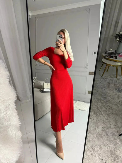 Flare Poise Midi Dress