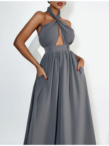 Twist Halter Jumpsuit
