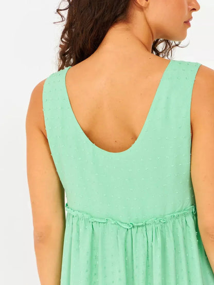 Mint Cascade Midi Dress