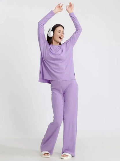Lilac Ribbed Set