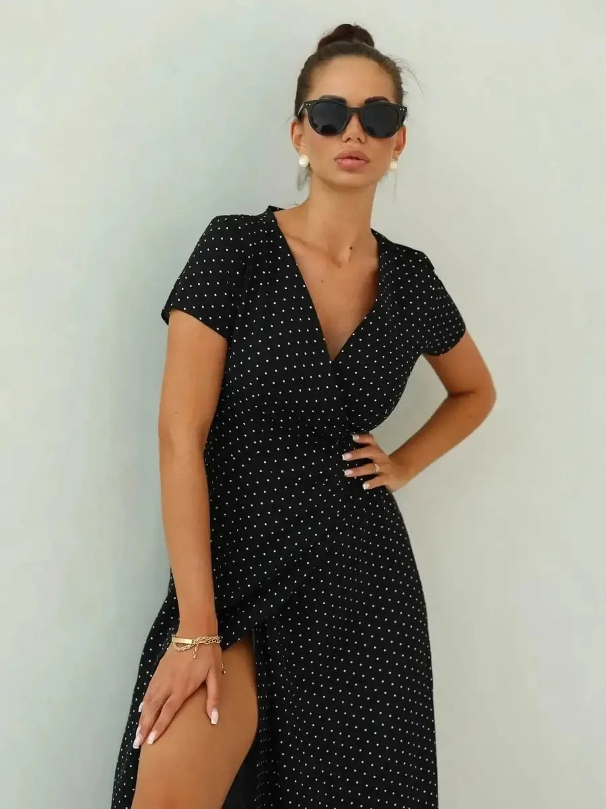 Midnight Dots Maxi Dress