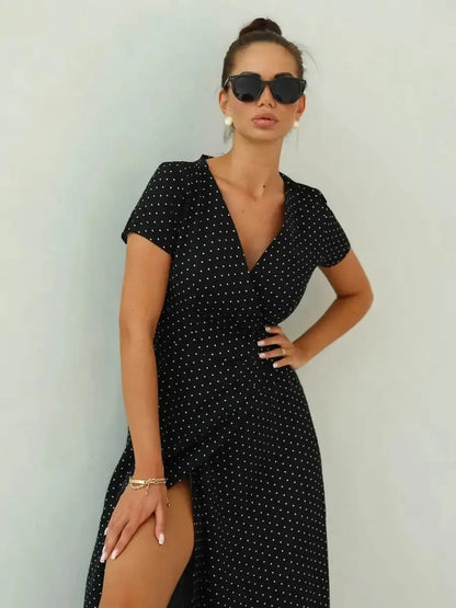 Midnight Dots Maxi Dress