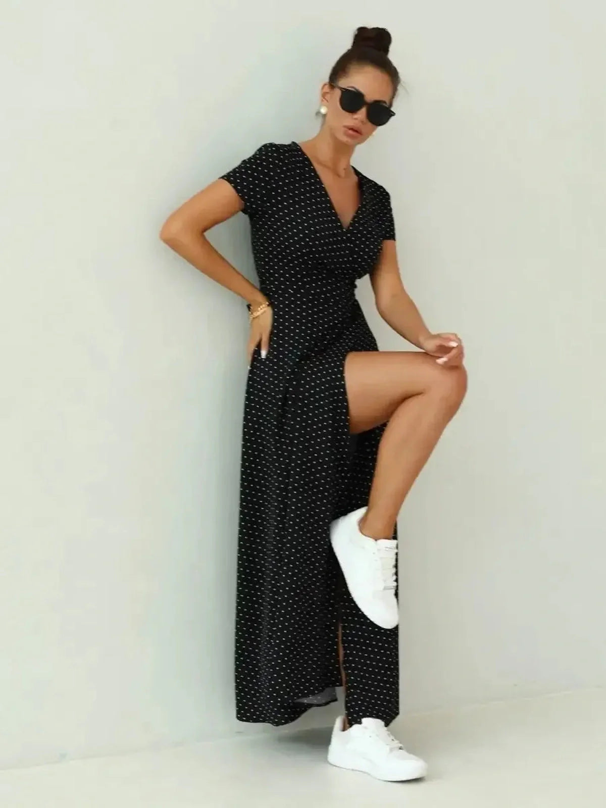 Midnight Dots Maxi Dress