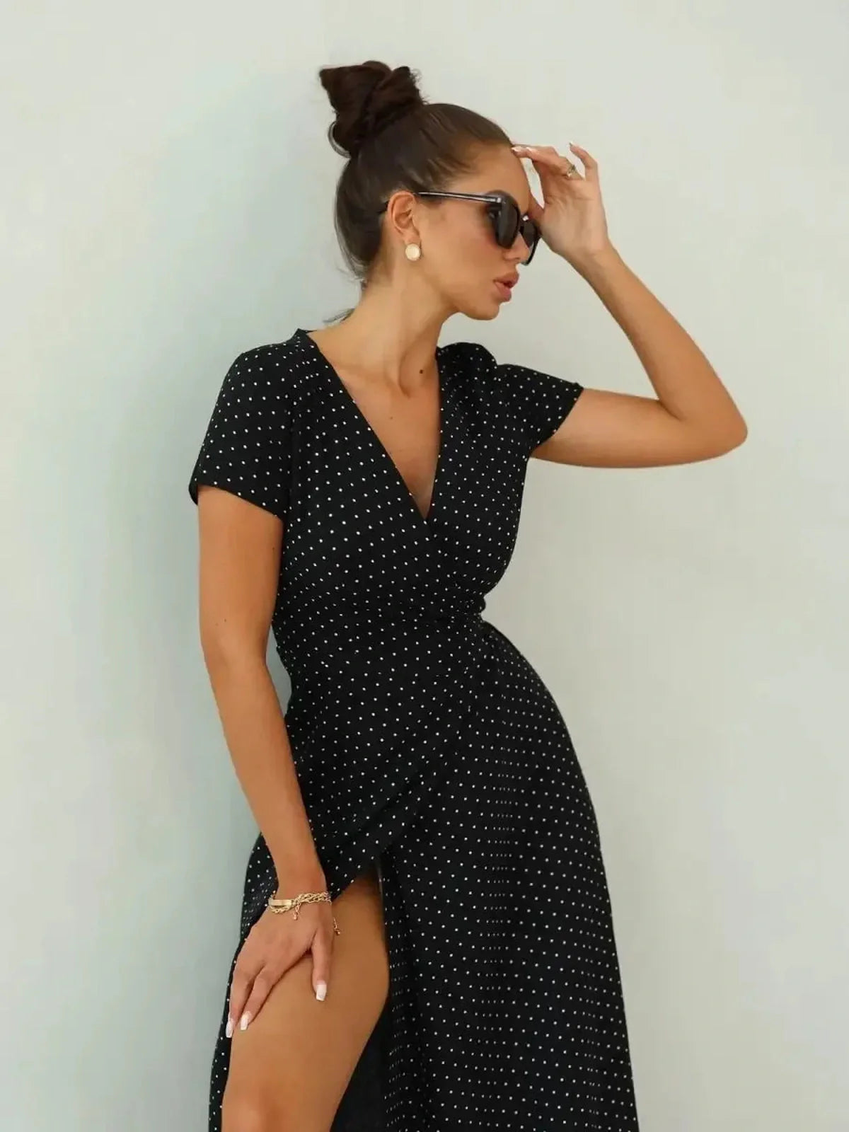 Midnight Dots Maxi Dress