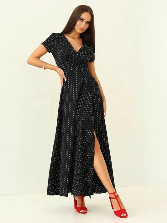 Midnight Dots Maxi Dress