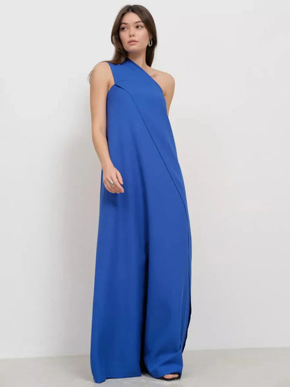 Cerulean Drape Maxi Dress