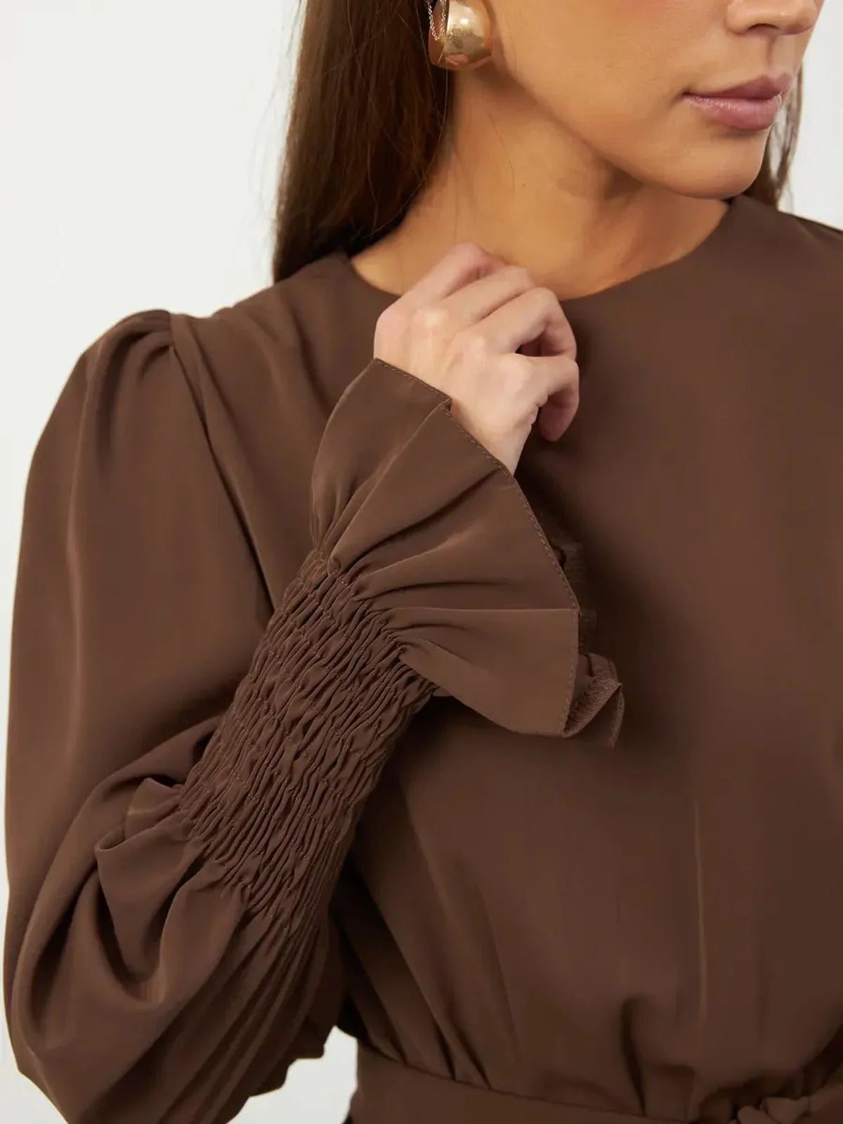 Mocha Grace Mini Dress