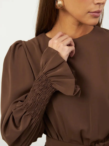 Mocha Grace Mini Dress