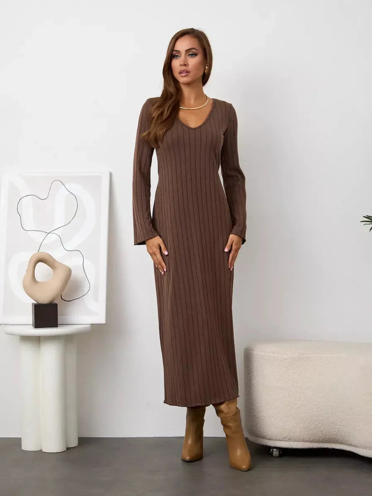 Truffle Curve Midi Dress