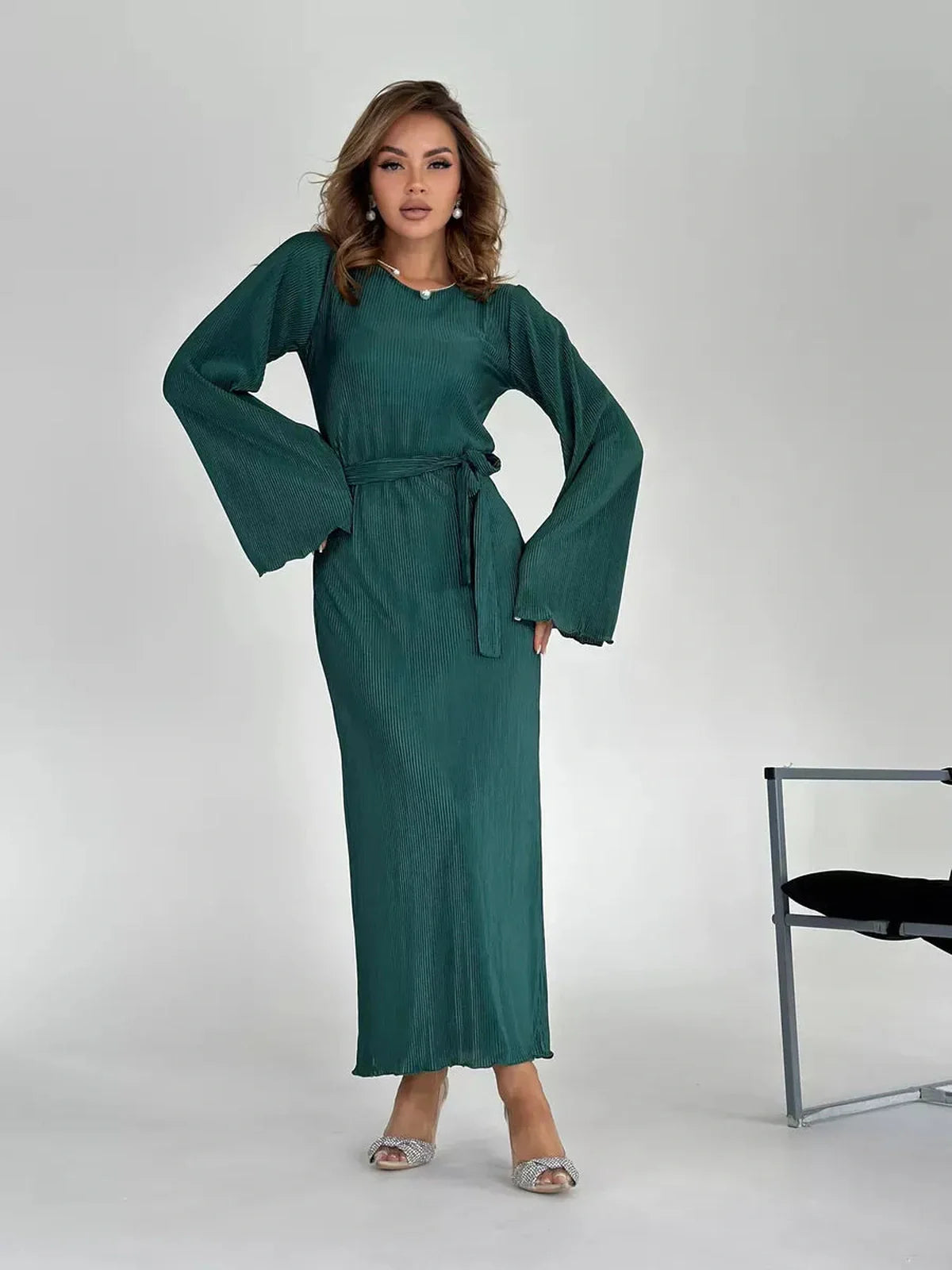 Verdant Grace Midi Dress