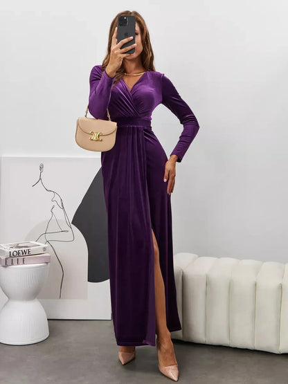 Plum Aura Maxi Dress