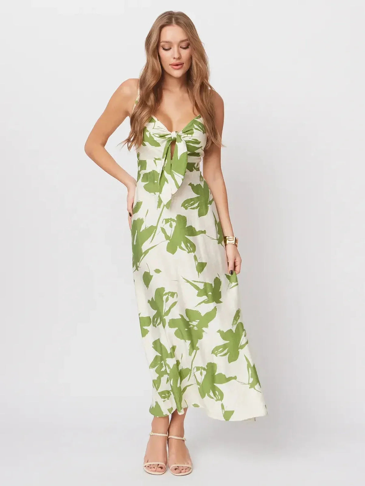Leaf whisper midi dress