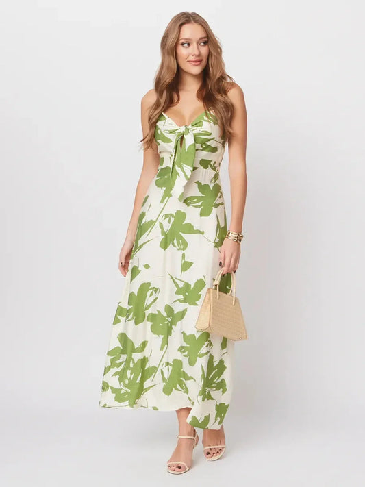 Leaf whisper midi dress