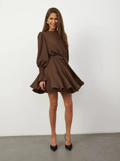 Mocha Grace Mini Dress