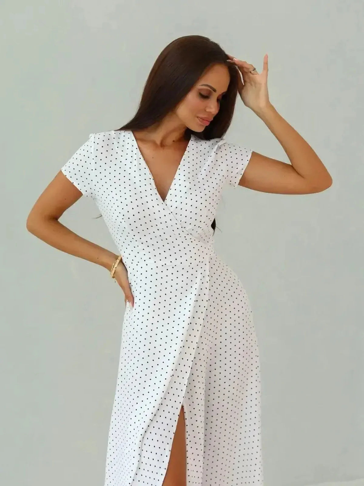 Ivory Dots Maxi Dress