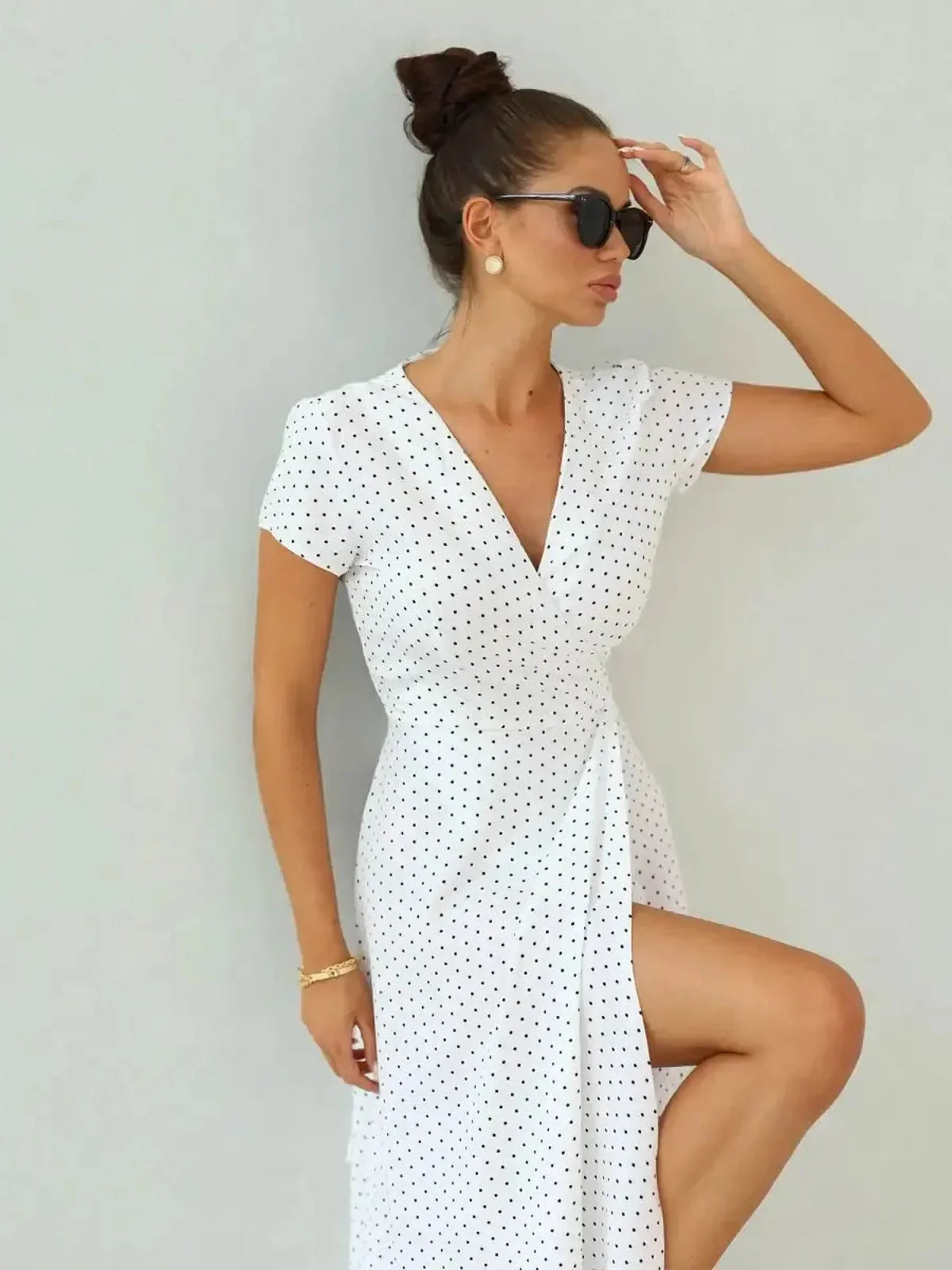 Ivory Dots Maxi Dress