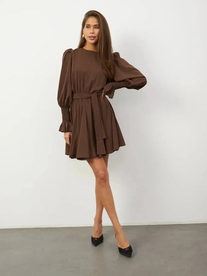 Mocha Grace Mini Dress
