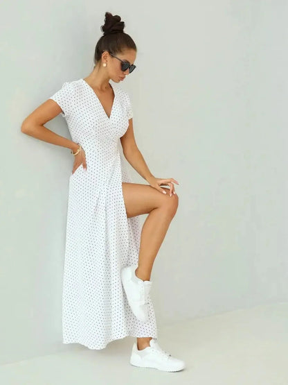 Ivory Dots Maxi Dress
